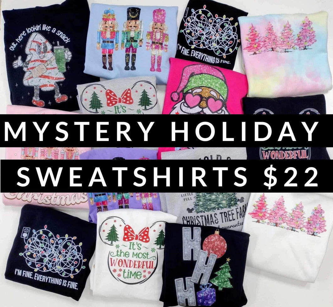 Mystery holiday sweatshirt