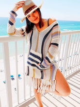 Load image into Gallery viewer, Boho Getaway Island Knit Cover up
