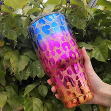 Load image into Gallery viewer, Rainbow leopard tumbler
