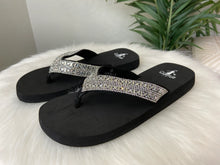 Load image into Gallery viewer, Corkys Hibiscus Clear Stone Flip Flops
