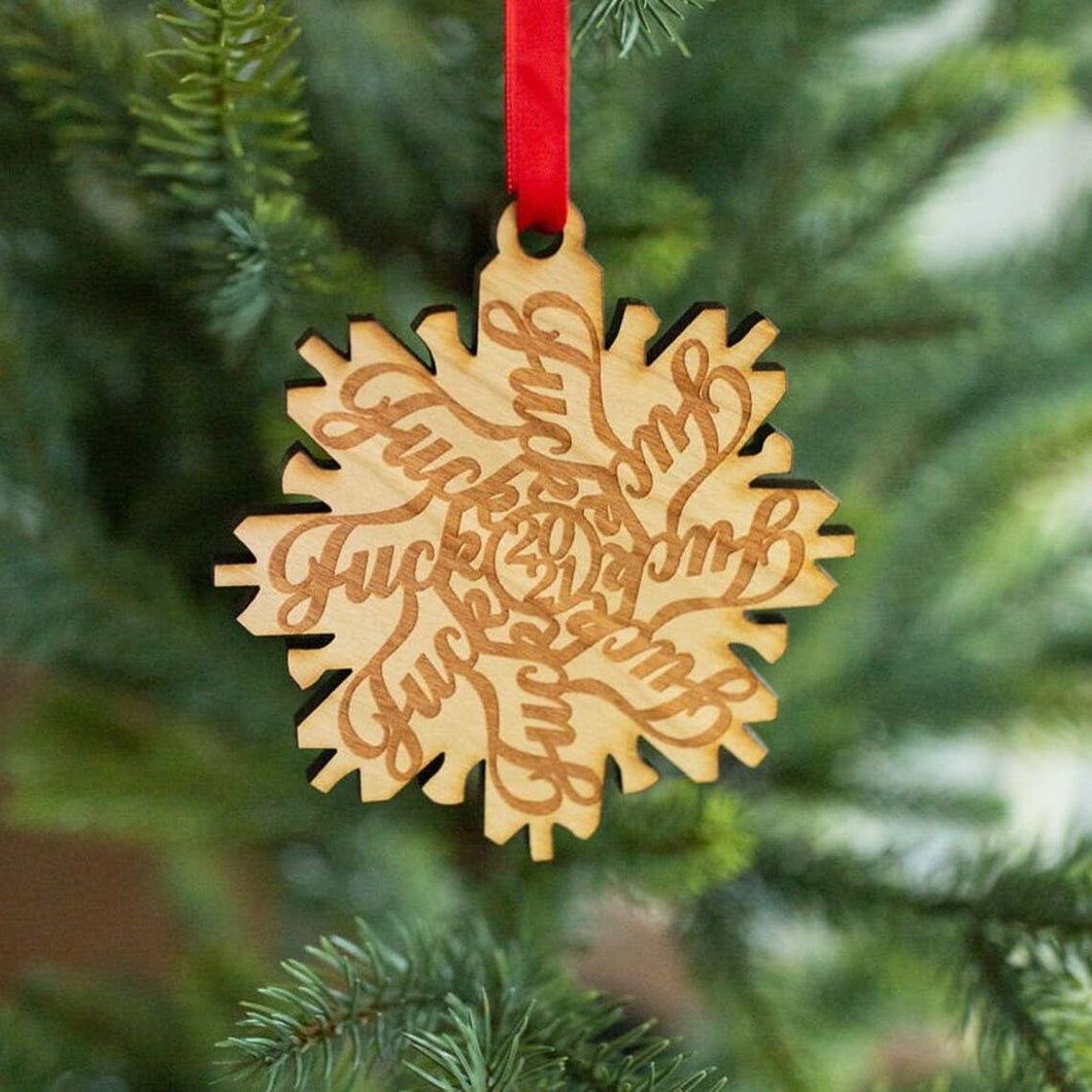 Fuckflake - Wooden Ornament