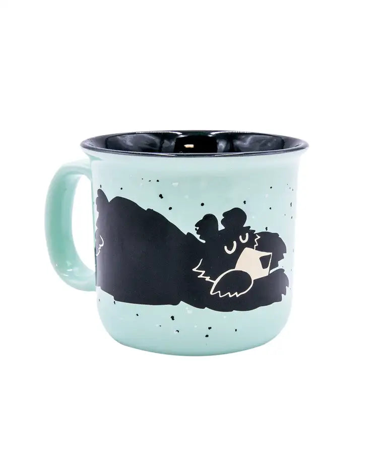 Bearly awake ceramic camp mug