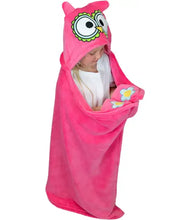 Load image into Gallery viewer, Lazy One Kids Hooded Critter Blankets
