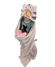 Load image into Gallery viewer, Lazy One Kids Hooded Critter Blankets
