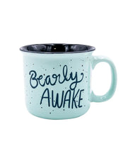 Load image into Gallery viewer, Bearly awake ceramic camp mug
