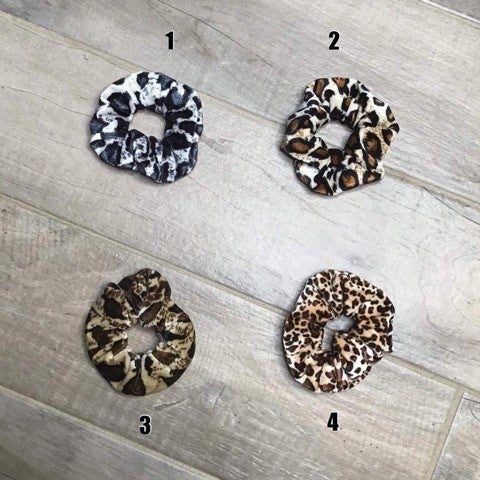 Leopard Velvet Scrunchie